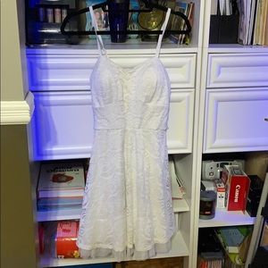 Lily rose white lace floral dress